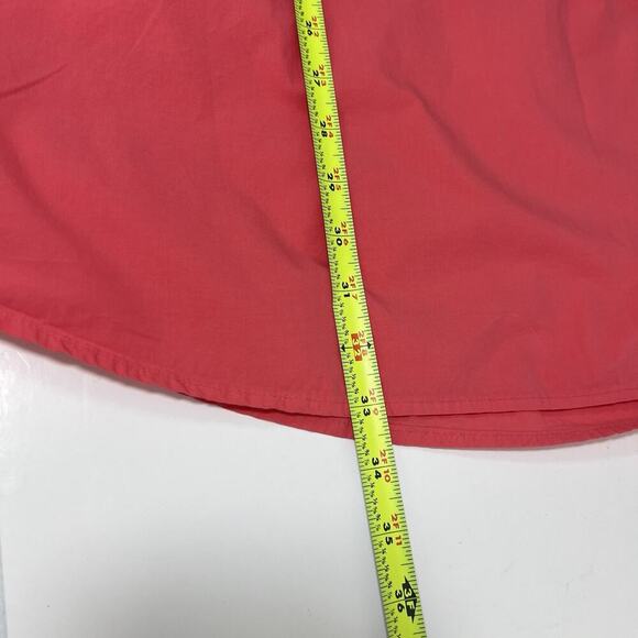 STARK X Women's Dress M Pink Ruffle Collar Knee Length Cotton Cap SleeveCoastal - Picture 11 of 13